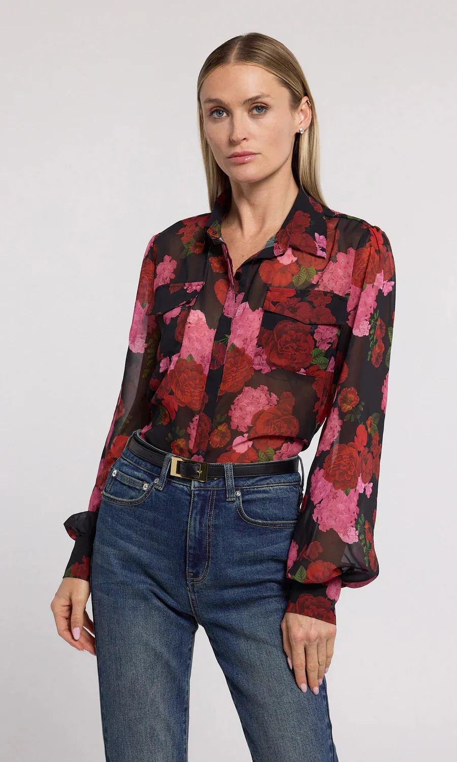 Generation love - Oslo Floral Shirt - Floral Fantasy Red sold by Jessie Boutique