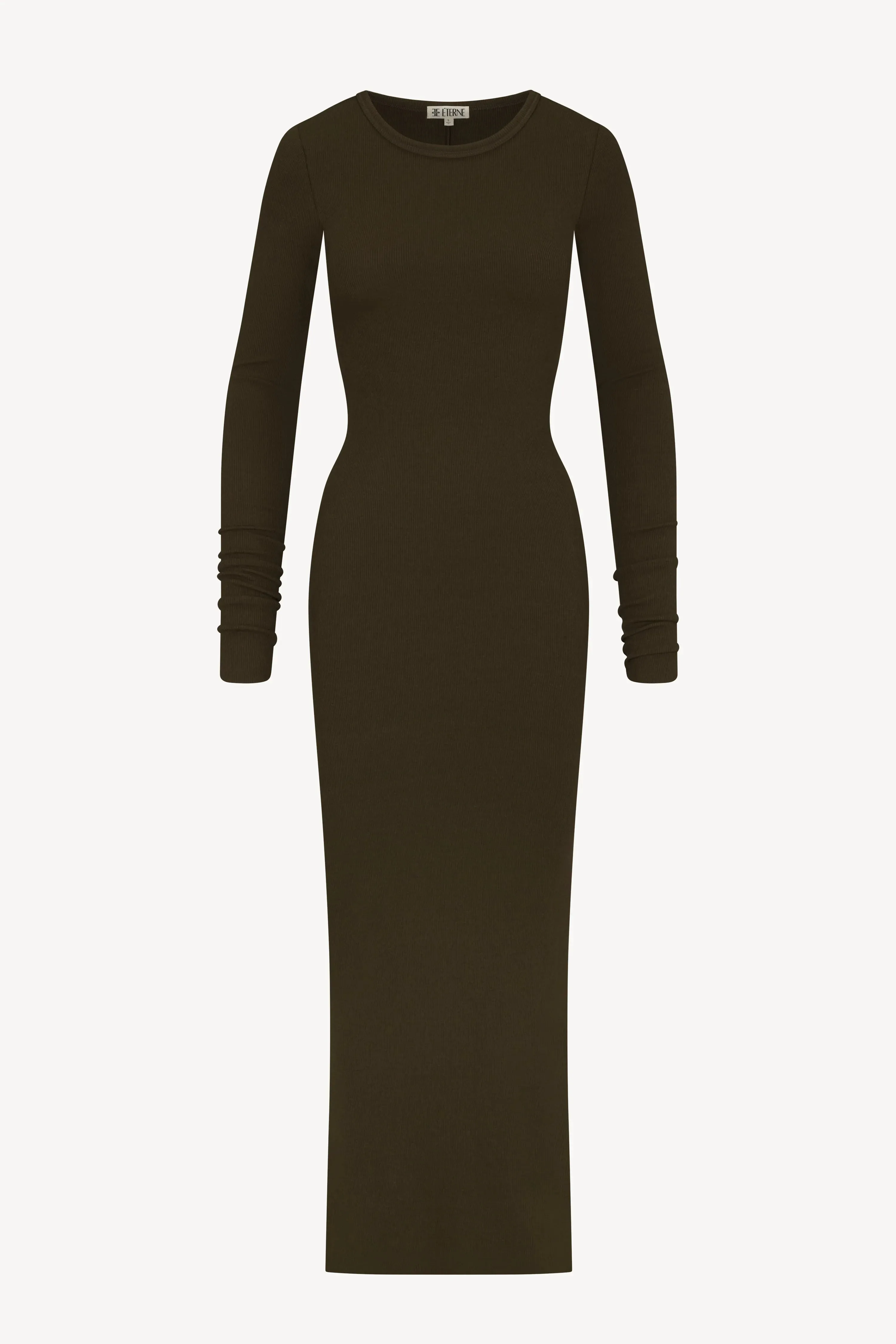 Eterne - Long Sleeve Crewneck Maxi Dress - Moss sold by Jessie Boutique product image thumbnail 3