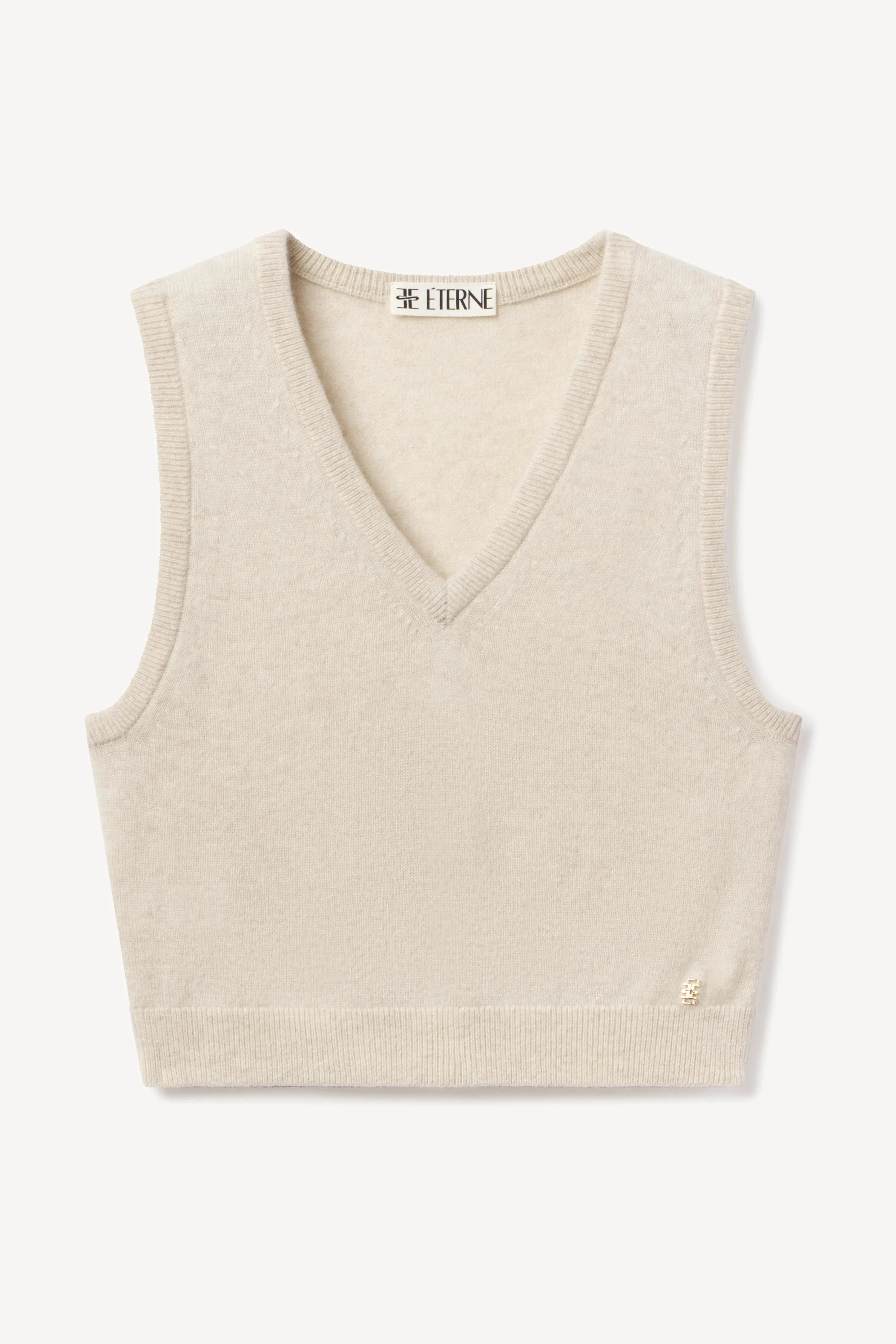 Eterne - Lenny Cashmere Vest - Heather Oatmeal sold by Jessie Boutique product image thumbnail 3