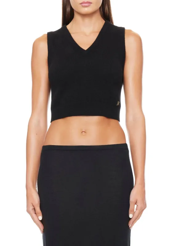 Eterne - Lenny Cashmere Vest - Black sold by Jessie Boutique