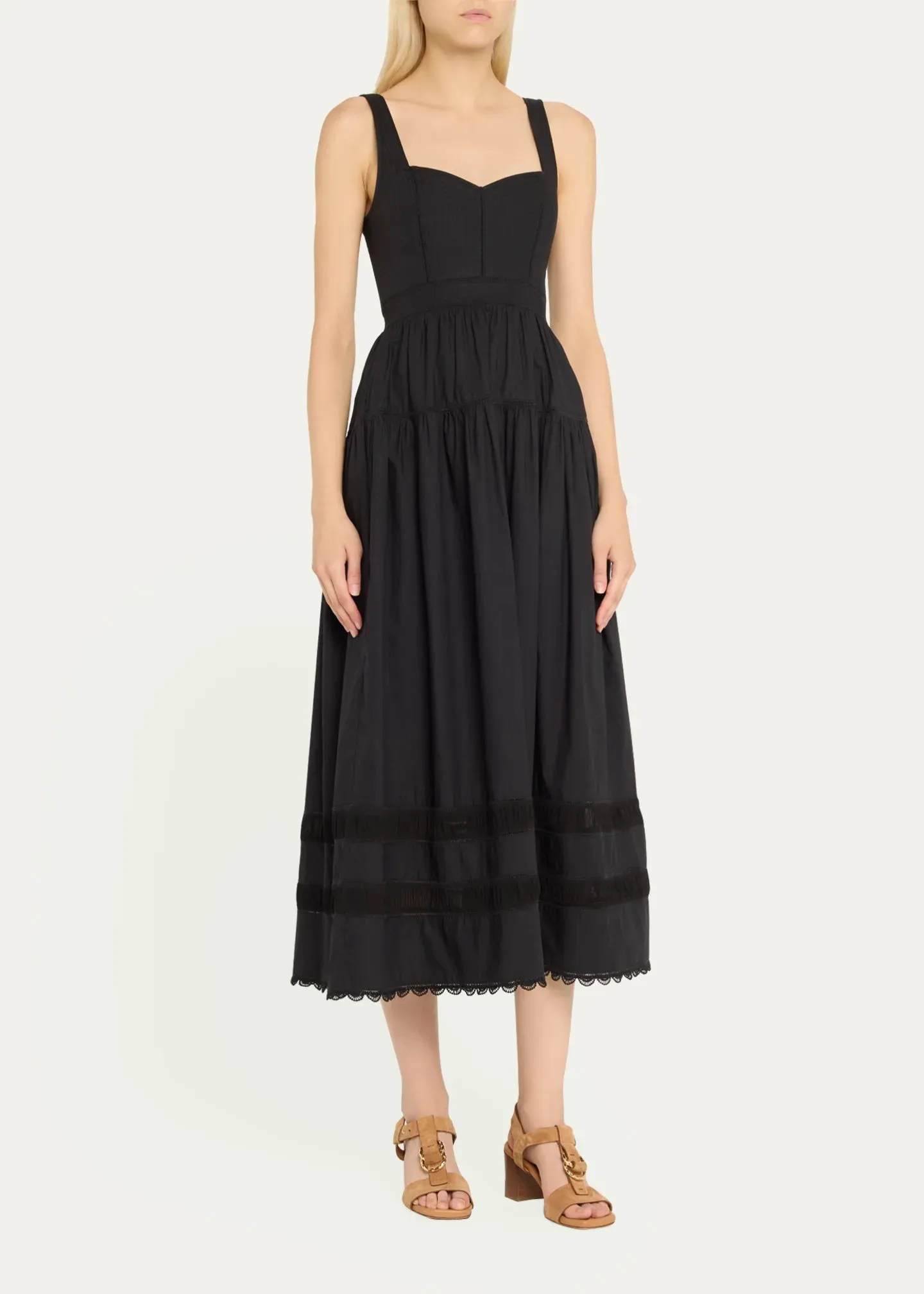 Ulla Johnson - Isadora Midi-Dress - Noir sold by Jessie Boutique