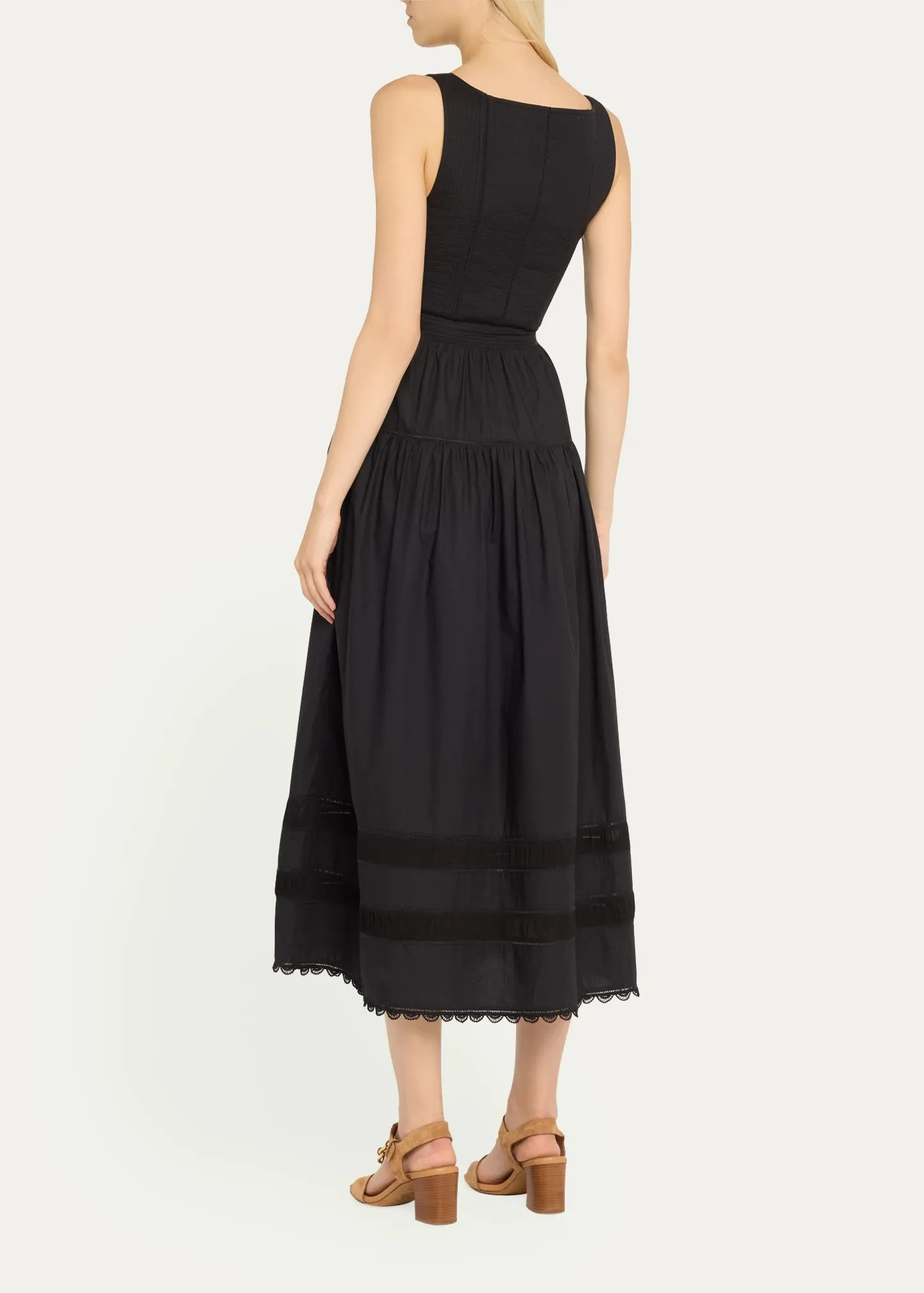Ulla Johnson - Isadora Midi-Dress - Noir sold by Jessie Boutique product image thumbnail 2