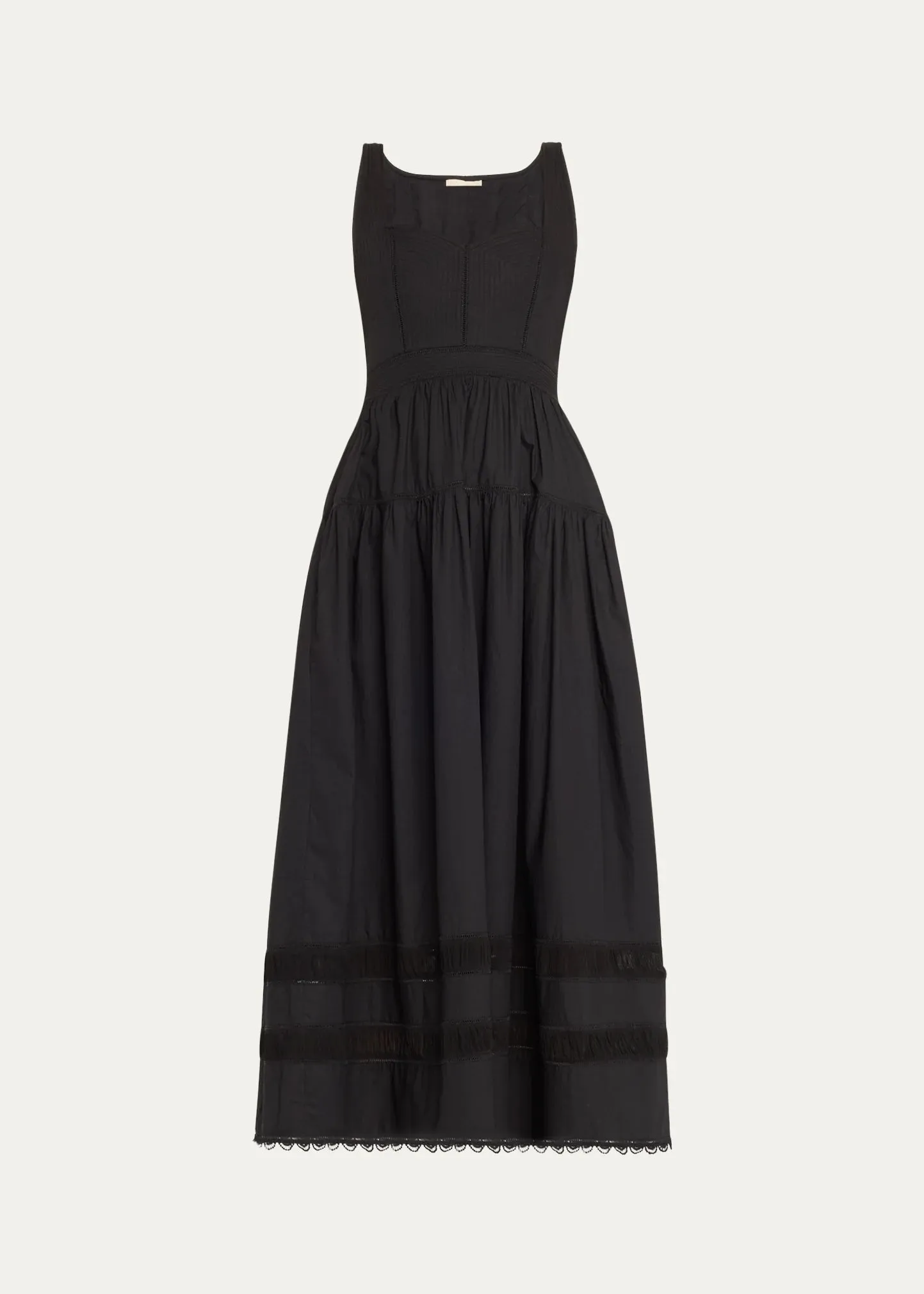 Ulla Johnson - Isadora Midi-Dress - Noir sold by Jessie Boutique product image thumbnail 3