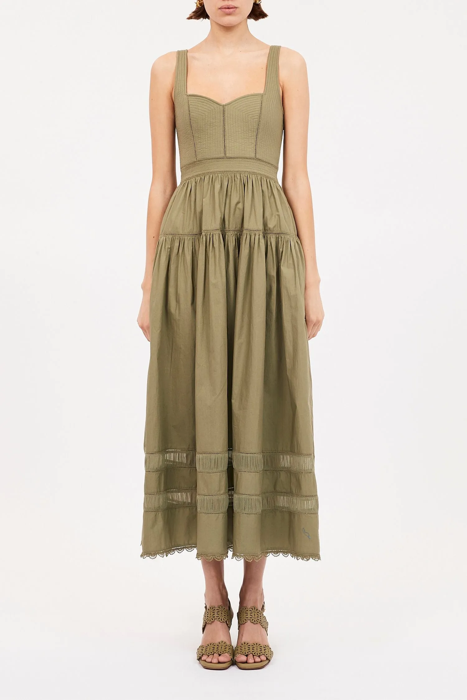 Ulla Johnson - Isadora Midi-Dress - Lichen sold by Jessie Boutique product image thumbnail 2