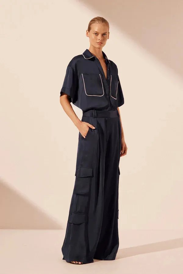 Shona Joy - Shae Slouchy Cargo Pant - Aegean Blue sold by Jessie Boutique product image thumbnail 2