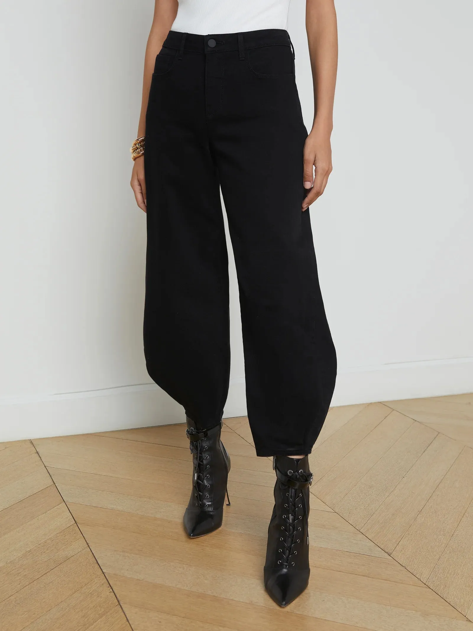 L'agence - Krista Tapered Jean - Saturated Black sold by Jessie Boutique product image thumbnail 2