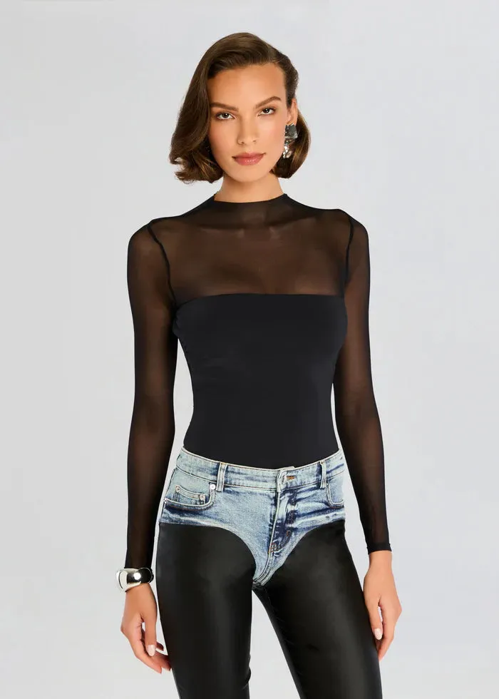 SER.O.YA - Brandi Mesh Bodysuit - Black sold by Jessie Boutique product image thumbnail 4