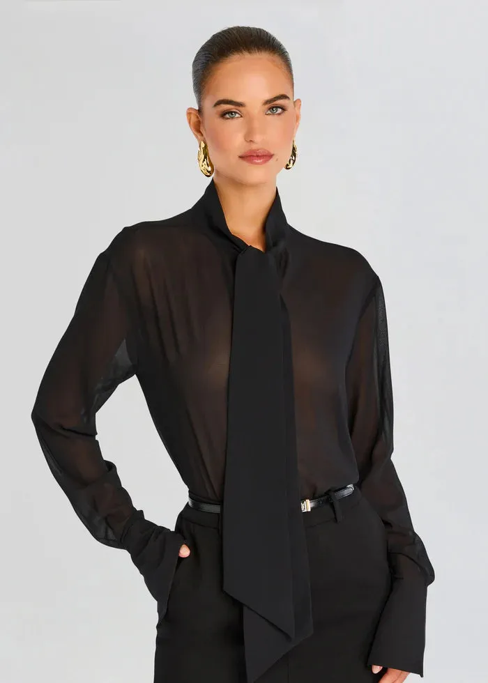 SER.O.YA - Neave Button Down Shirt - Black sold by Jessie Boutique