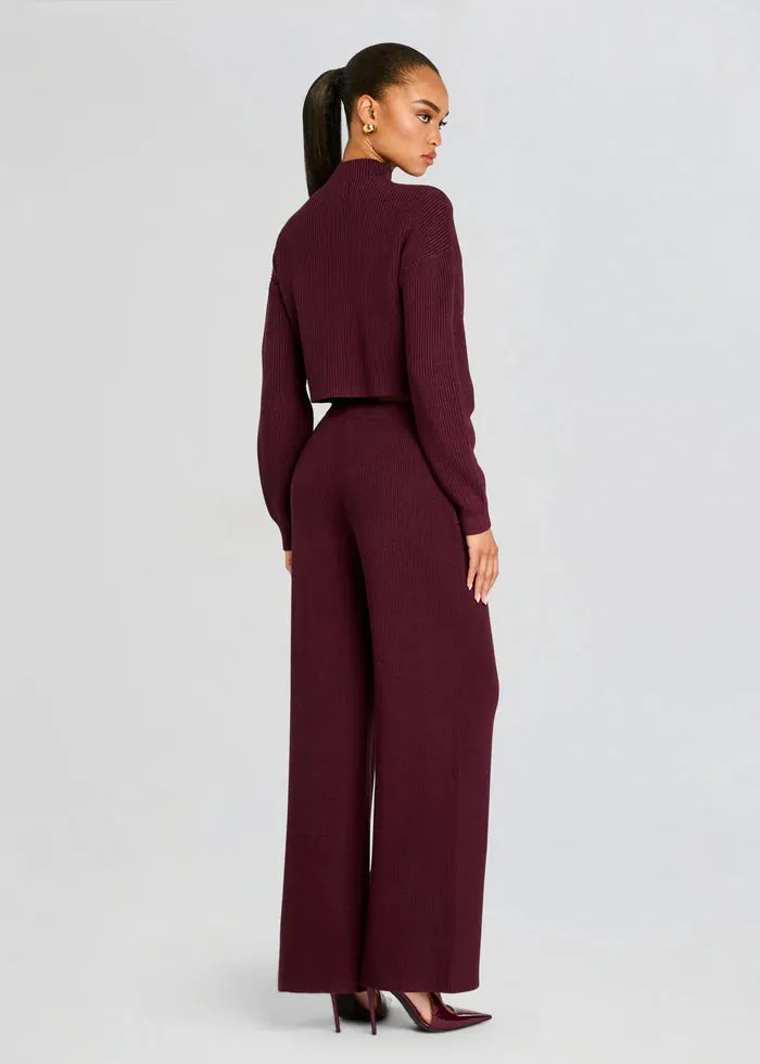 SER.O.YA - Camila Sweatpant - Merlot sold by Jessie Boutique product image thumbnail 4
