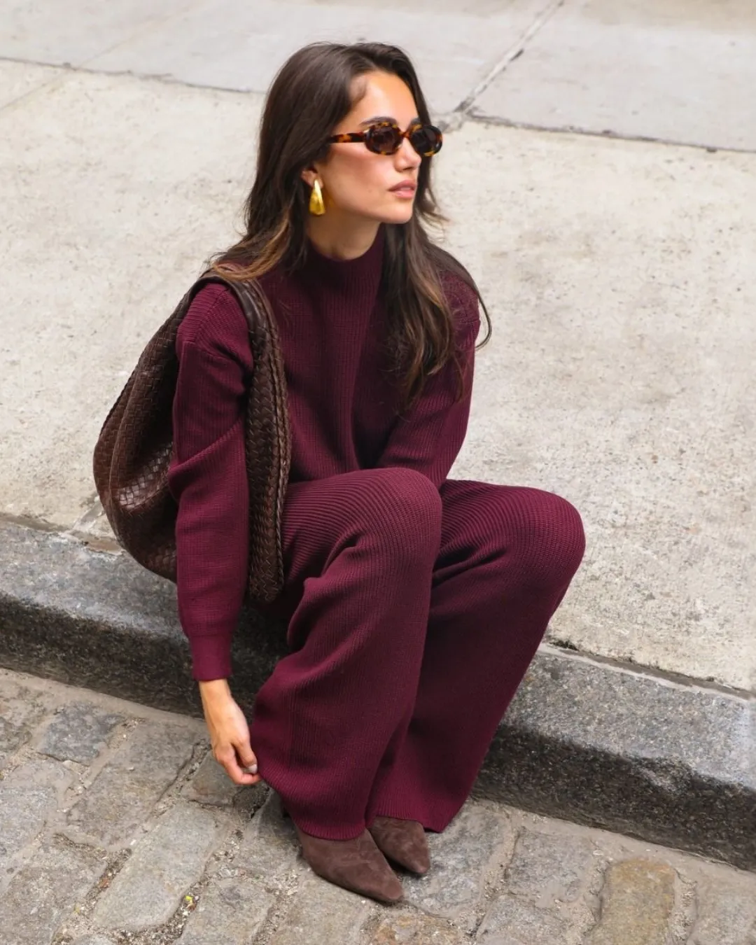 SER.O.YA - Camila Sweatpant - Merlot sold by Jessie Boutique product image thumbnail 5