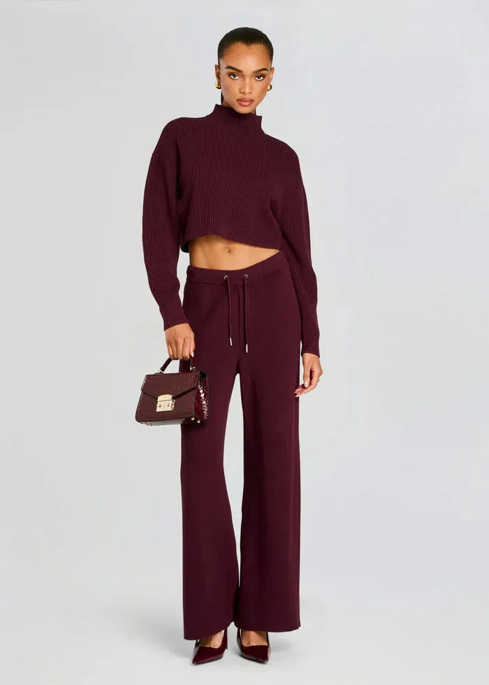 SER.O.YA - Camila Sweatpant - Merlot sold by Jessie Boutique product image thumbnail 3