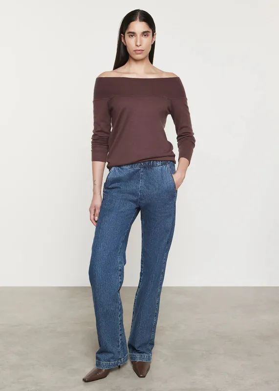 Enza Costa - Cotton Denim Everywhere Pant - Standard Wash sold by Jessie Boutique