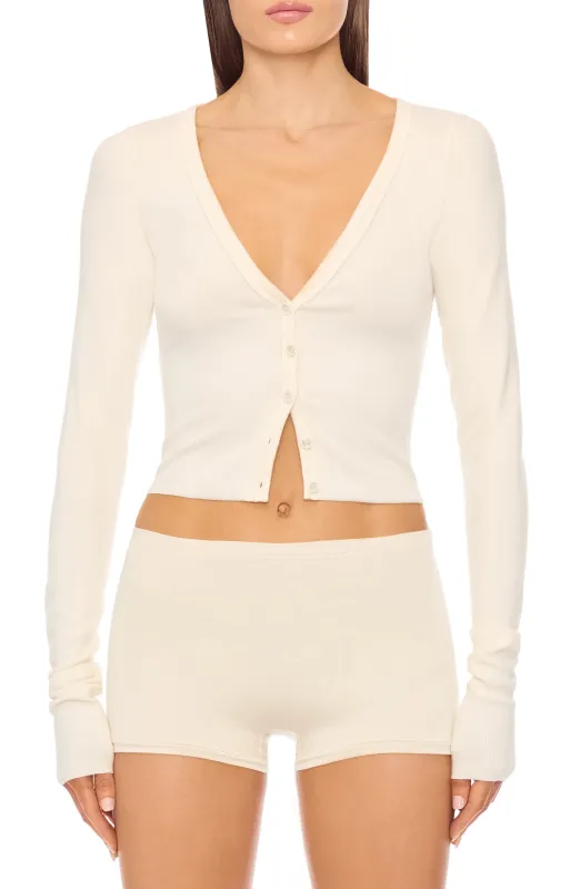 Eterne - Cropped Cardigan - Cream sold by Jessie Boutique