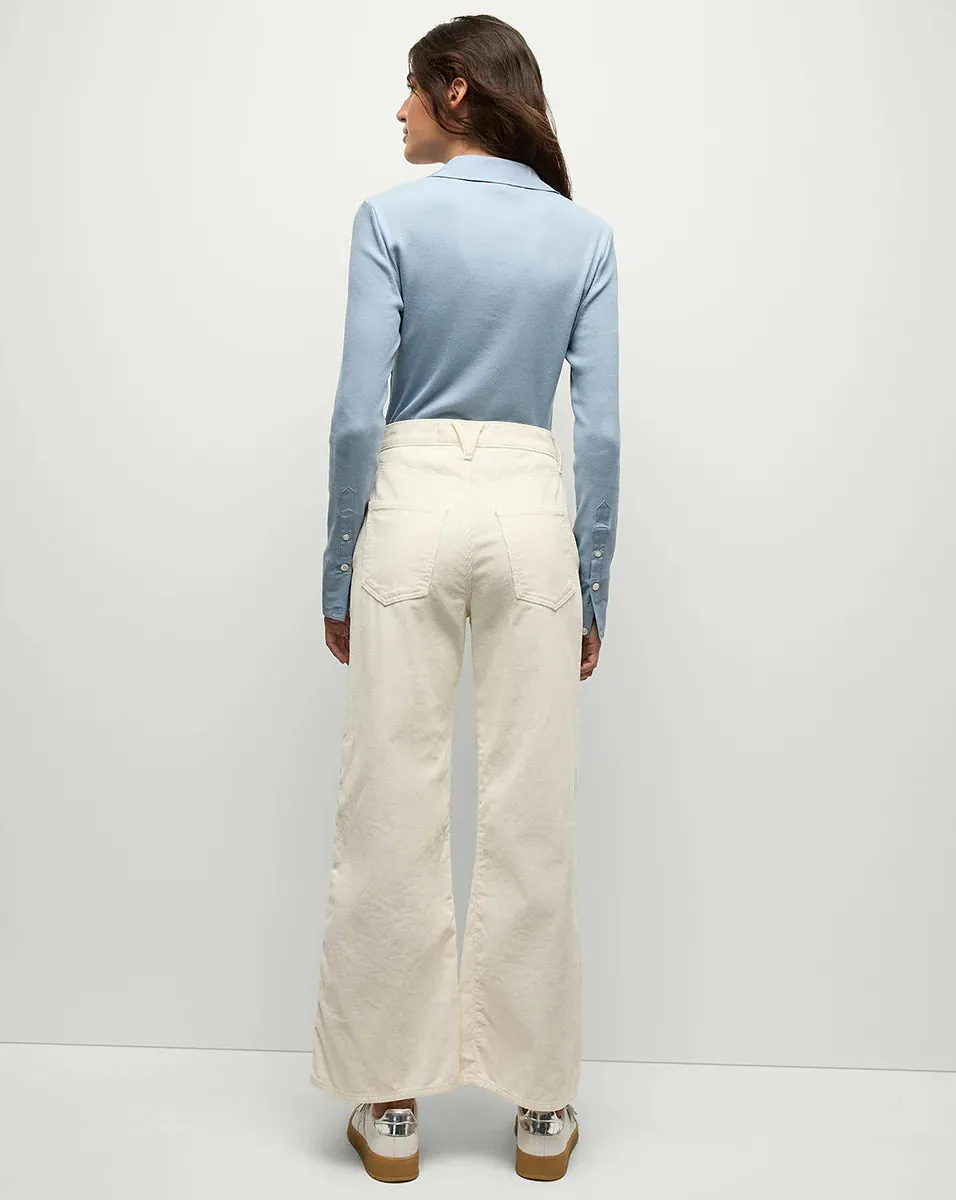 Veronica Beard - Scottie Mixed Media Top - Smoke Blue sold by Jessie Boutique product image thumbnail 2