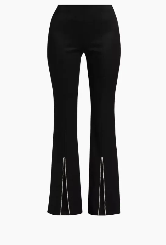 Alice + Olivia - RMP Bootcut Pant with Slit - Black sold by Jessie Boutique