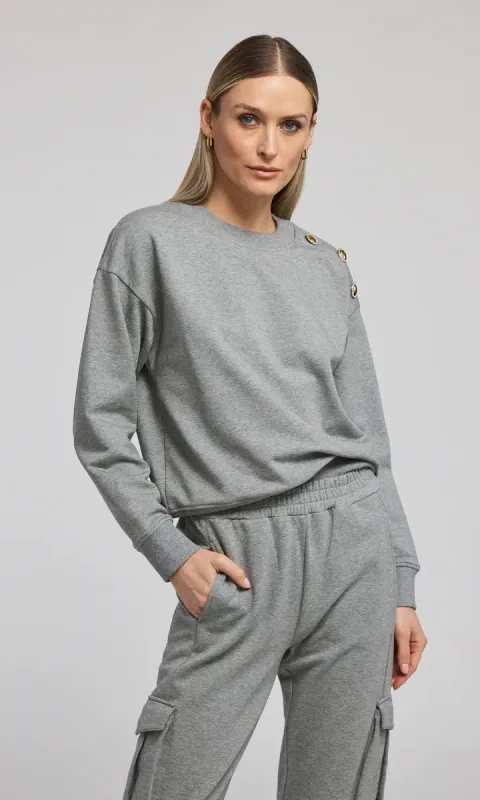 Generation love - Cambria Sweatshirt - Heather Grey sold by Jessie Boutique
