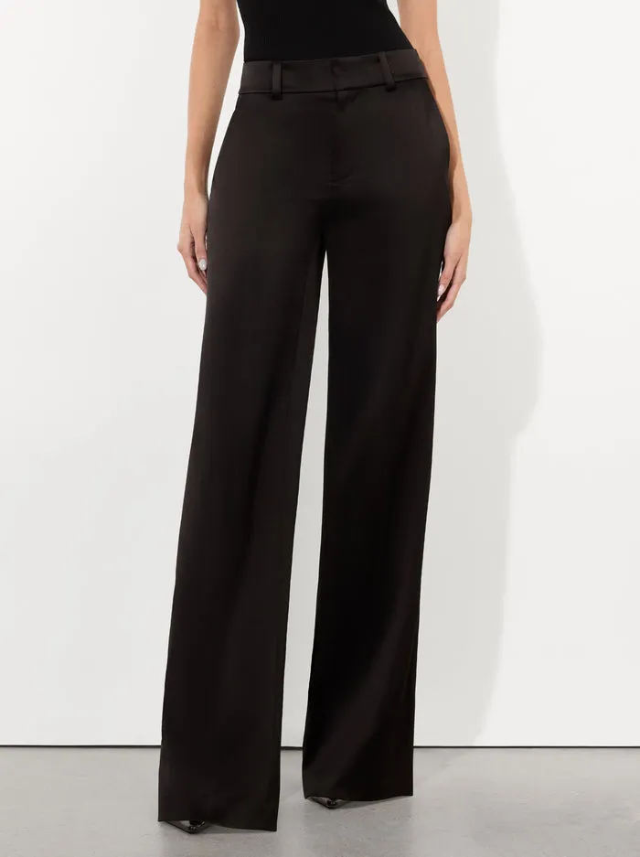 Alice + Olivia - Keaton H/R Straight Trouser - Black sold by Jessie Boutique