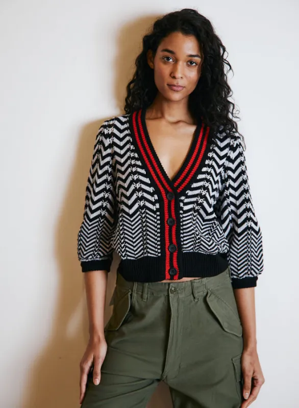 Autumn Cashmere - Chevron Stitch Cardigan - Multiple Colors sold by Jessie Boutique