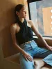 Nation LTD - Hanna Halter Top - Black sold by Jessie Boutique