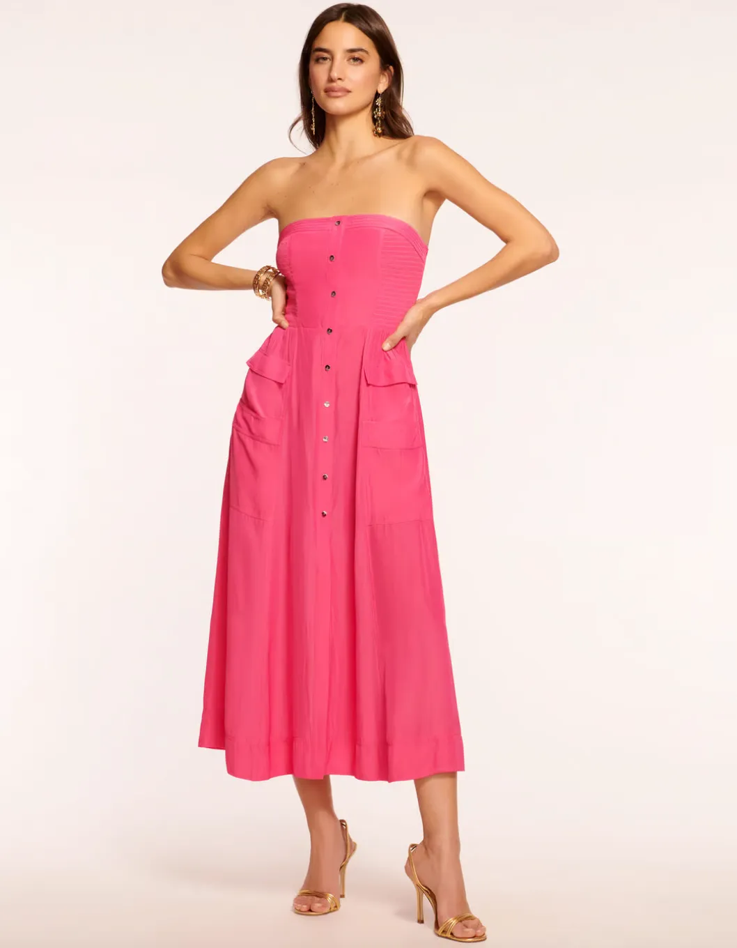 Ramy Brook - Blair Dress - Pink Punch sold by Jessie Boutique