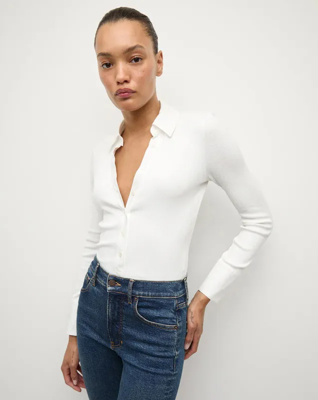 Veronica Beard - Scottie Button Down Shirt - White sold by Jessie Boutique