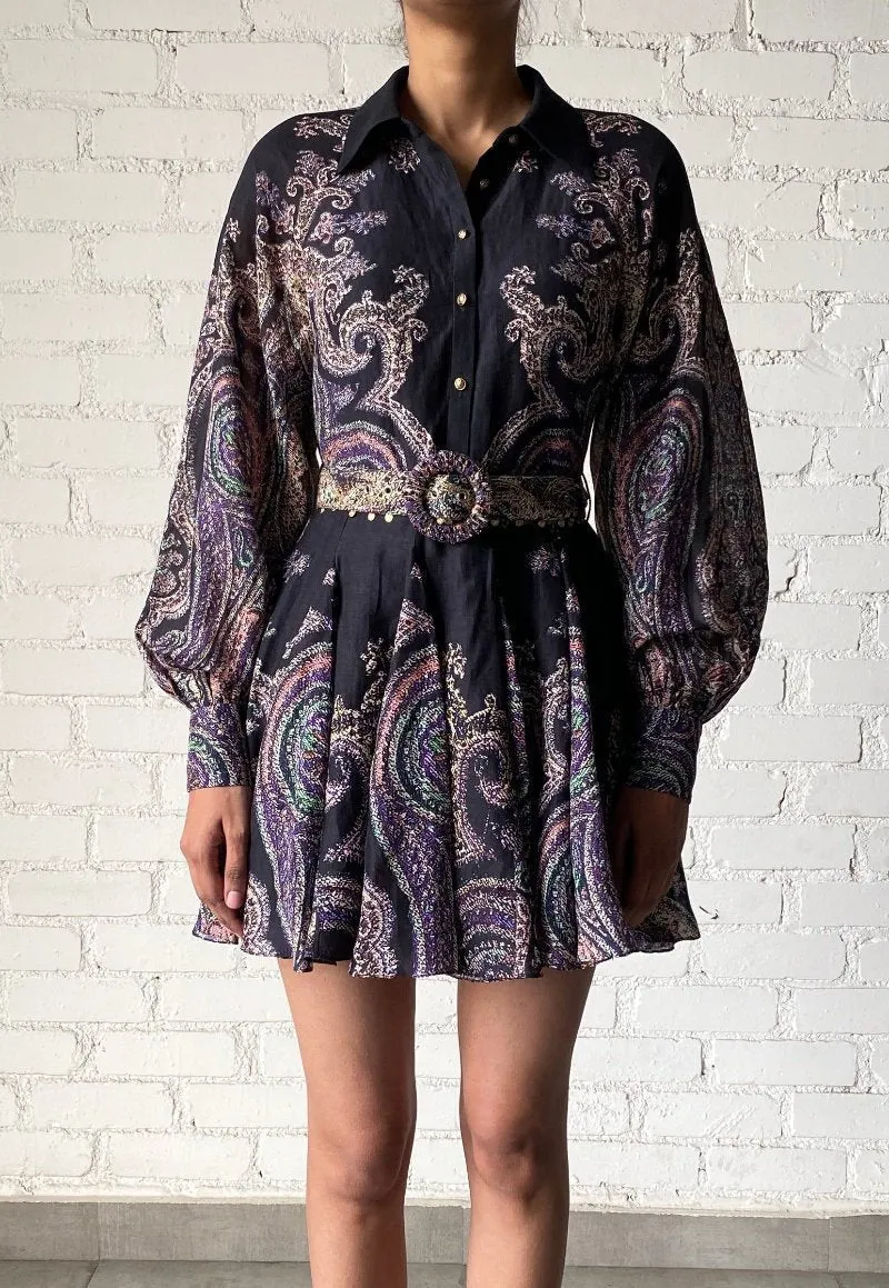 Hemant and Nandita - Short Dress With Buckle Belt - Black Mix sold by Jessie Boutique product image thumbnail 2