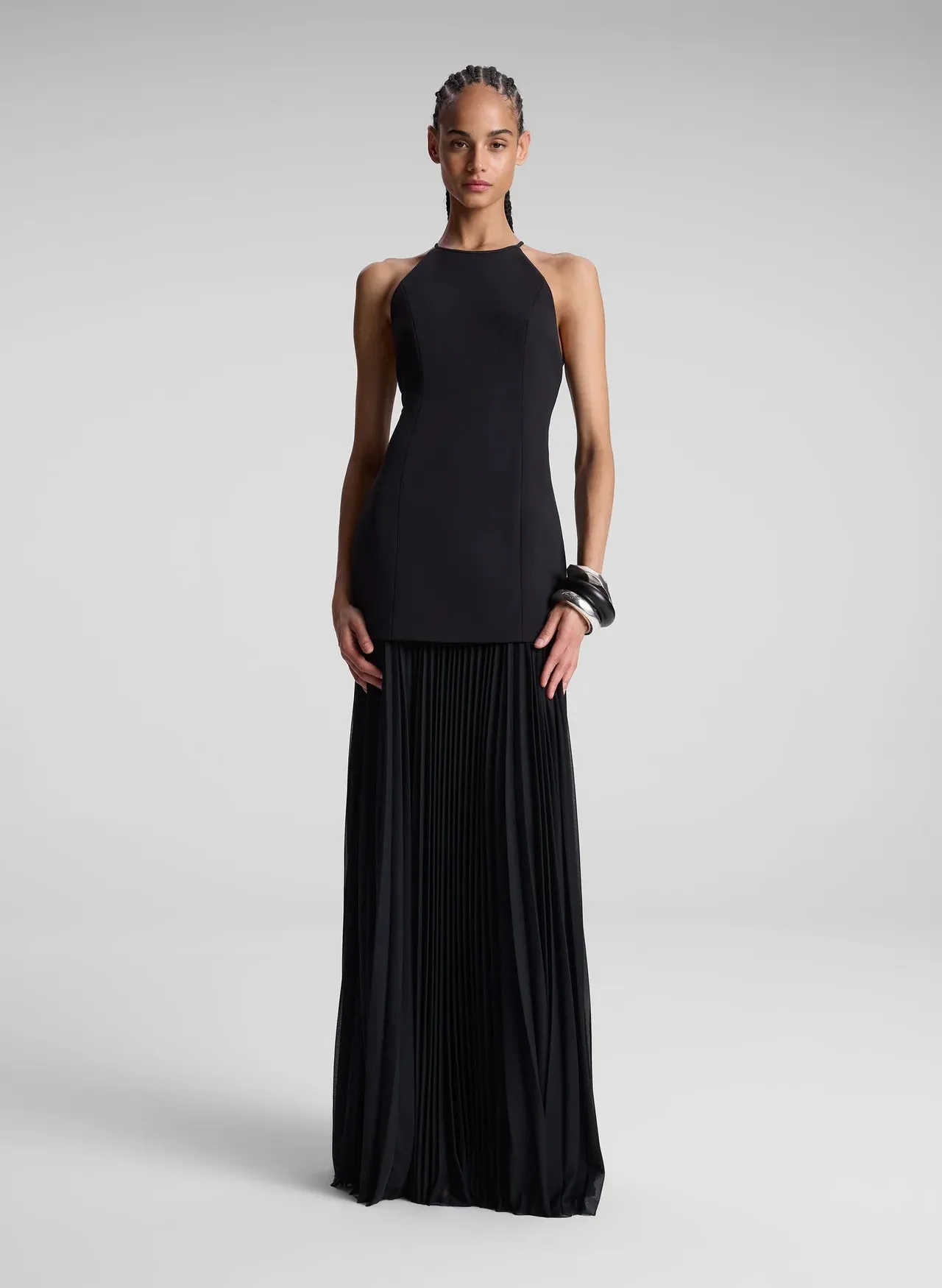 A.L.C - Lana Pleated Maxi Dress - Black sold by Jessie Boutique