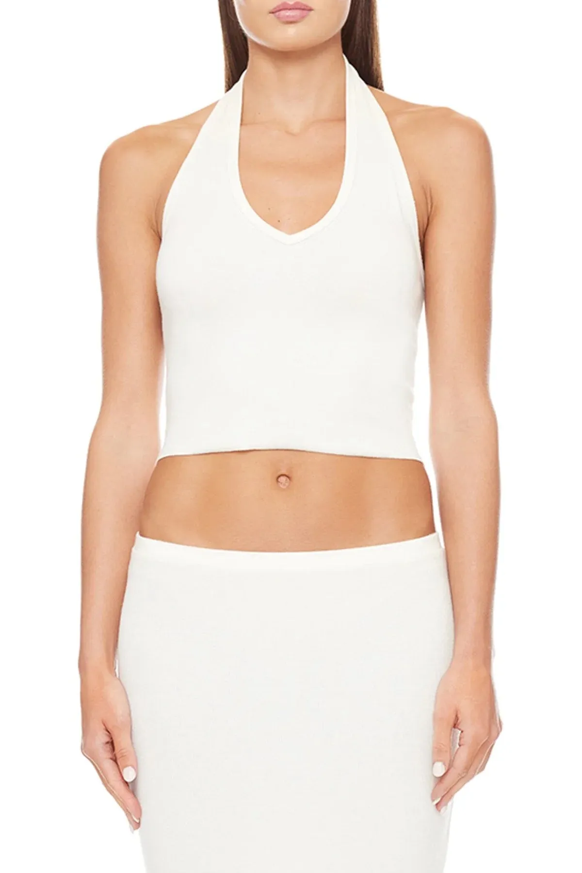 Eterne - Cropped Halter Top - Cream sold by Jessie Boutique