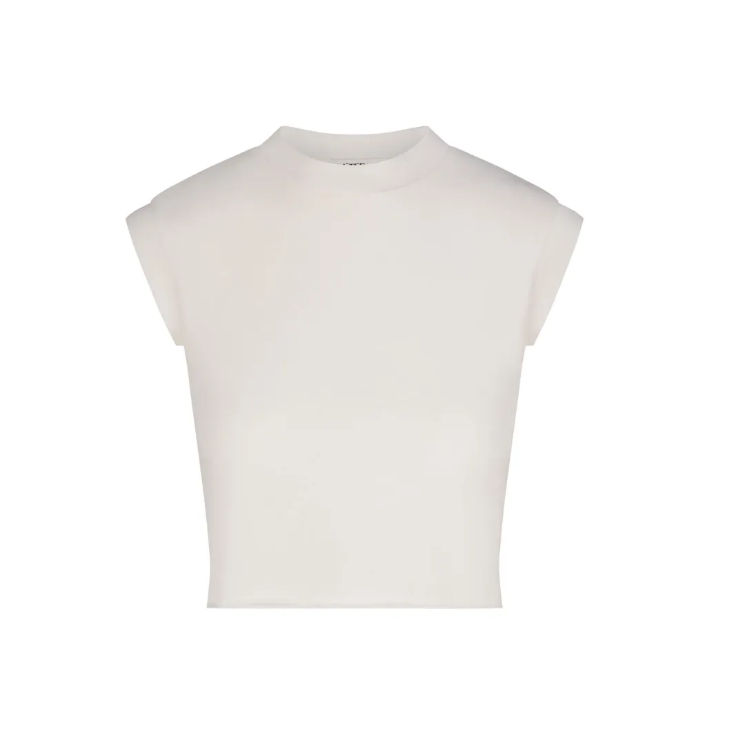 Eterne - Cropped Muscle Tank - Ivory sold by Jessie Boutique