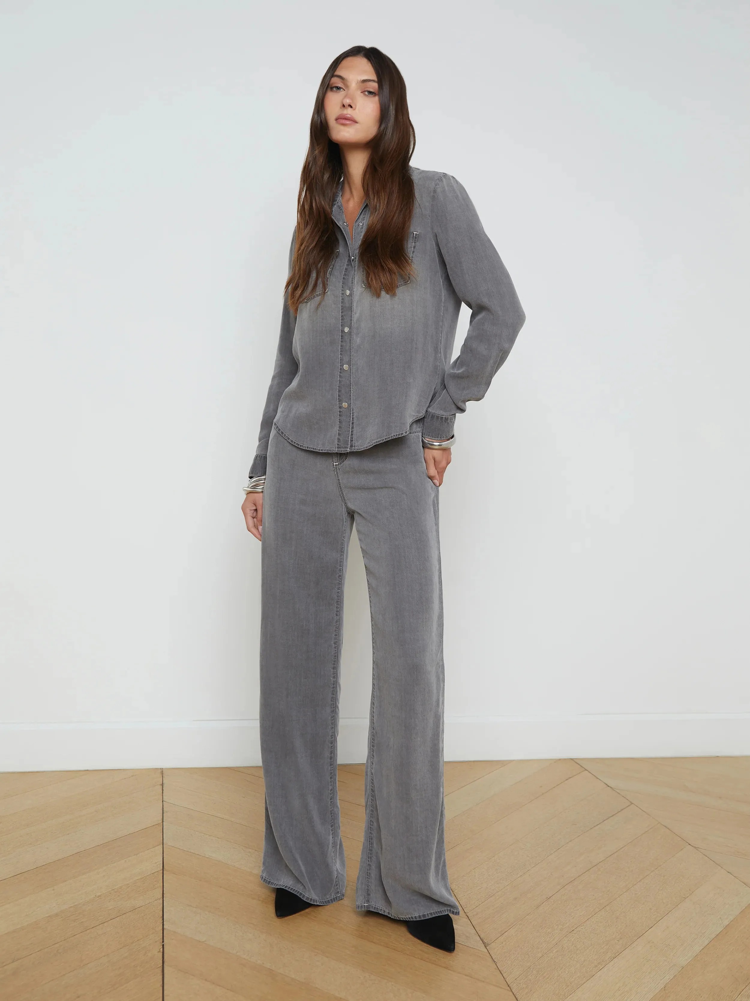 L’agence - Isla Denim Shirt - Solace sold by Jessie Boutique product image thumbnail 3