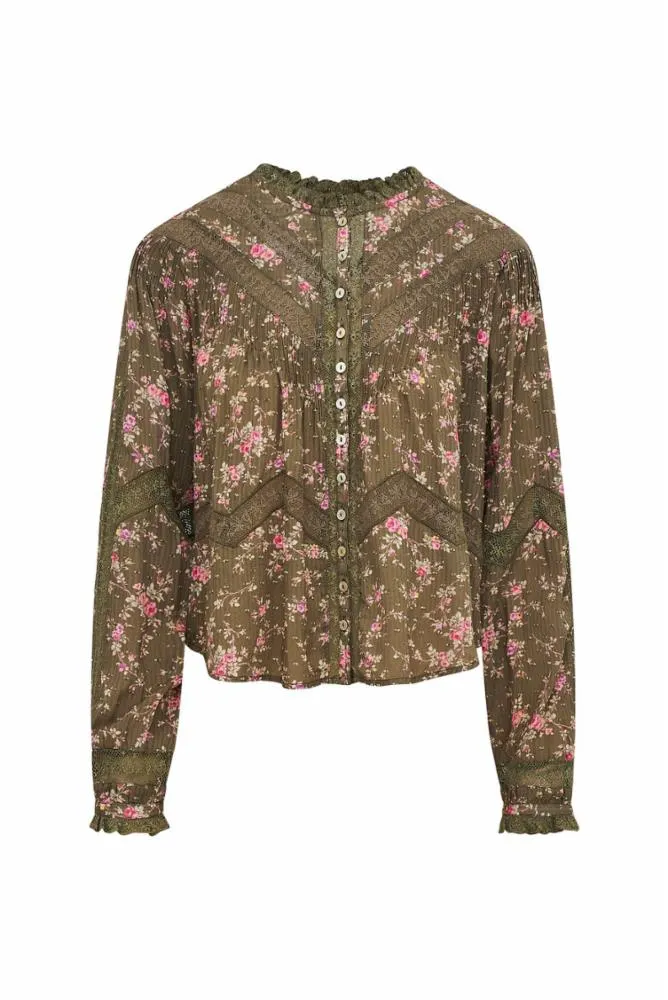 Loveshackfancy - Ravelle Top - Bancha Green sold by Jessie Boutique product image thumbnail 4