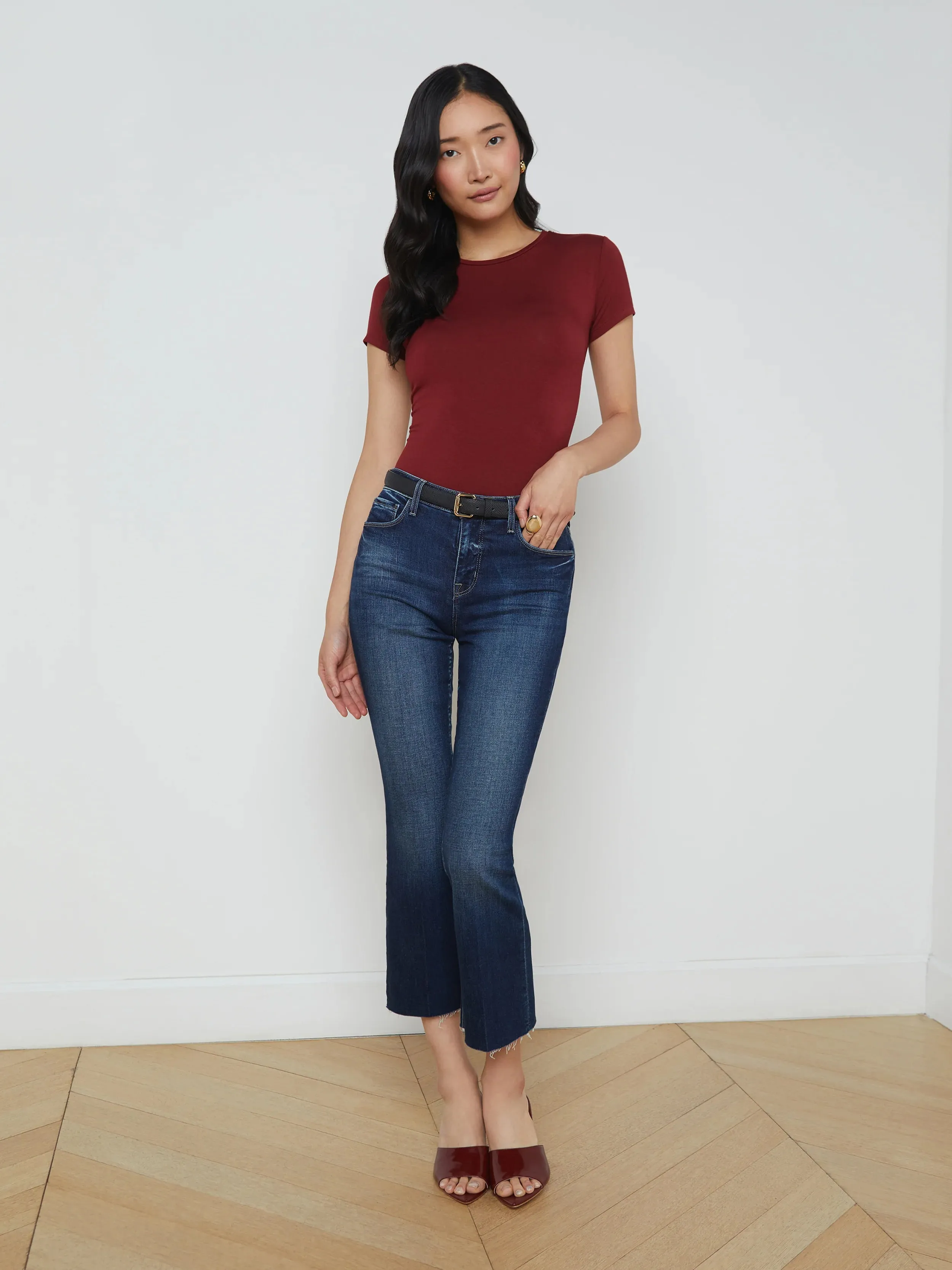L'agence - Kendra Cropped Flare Jean - Lavelle sold by Jessie Boutique