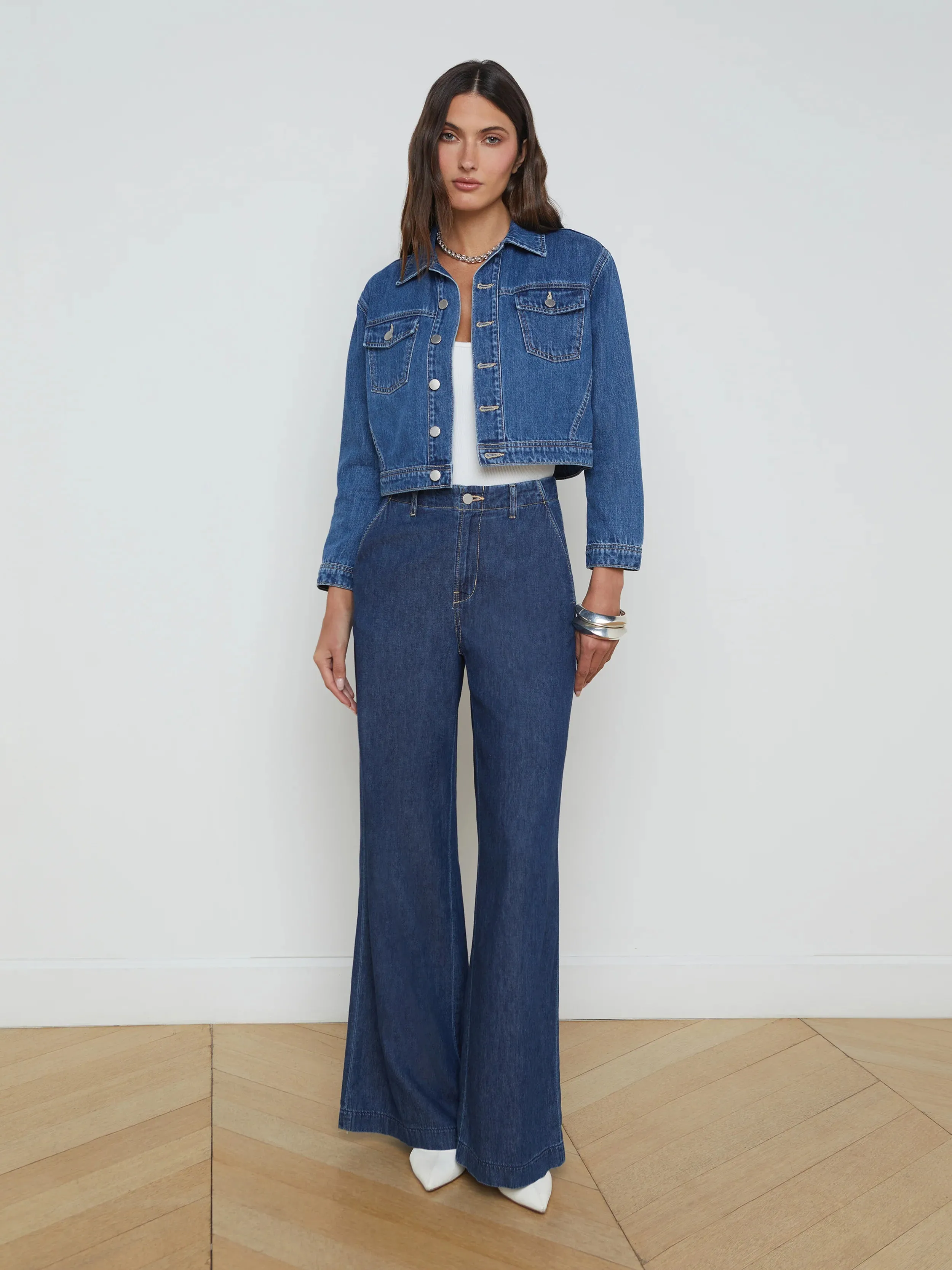 L'agence - Koda Cropped Denim Jacket - Glendora sold by Jessie Boutique product image thumbnail 2