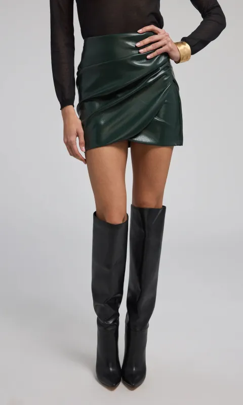 Generation love - Shyann Vegan Leather Mini Skirt - Forest sold by Jessie Boutique