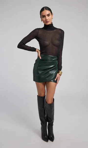 Generation love - Shyann Vegan Leather Mini Skirt - Forest sold by Jessie Boutique product image thumbnail 3