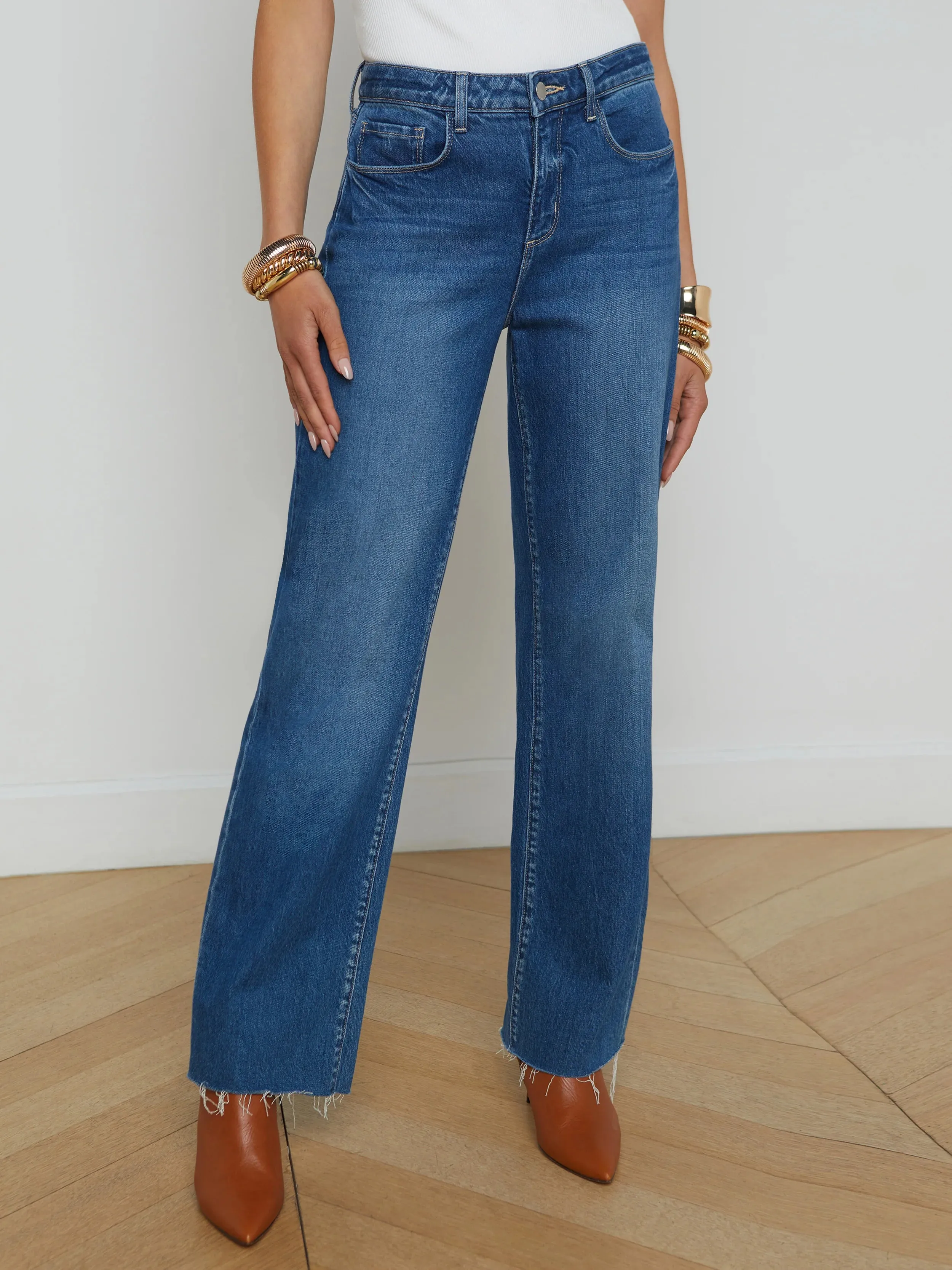 L’agence - Tiana Raw-Hem Wide-Leg Jean - Stockton sold by Jessie Boutique product image thumbnail 3