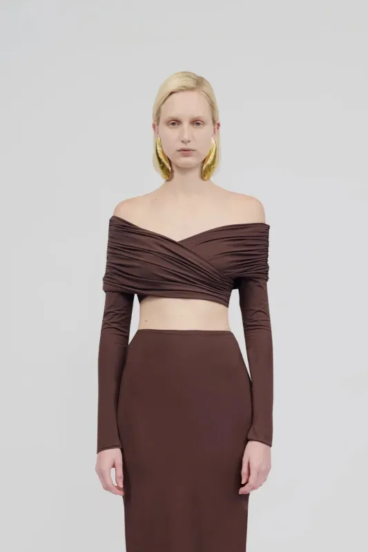 Maygel Coronel - Lido Top - Brown made by Maygel Coronel