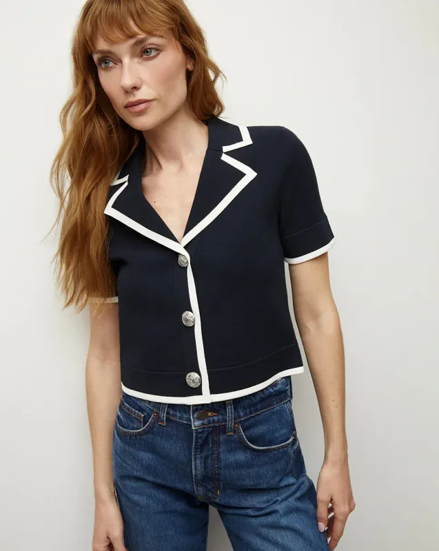 Veronica Beard - Stovall Knit Jacket - Navy sold by Jessie Boutique