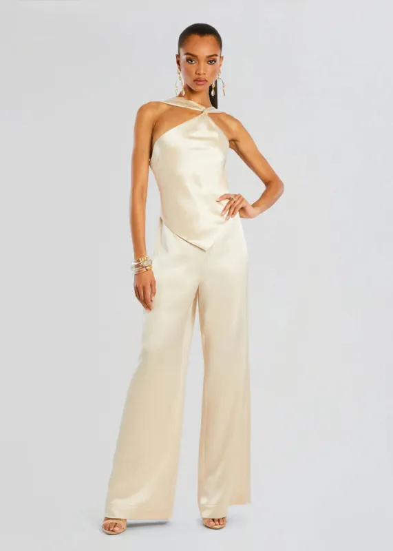 Retrofete - Ensley Jumpsuit - Light Champagne sold by Jessie Boutique