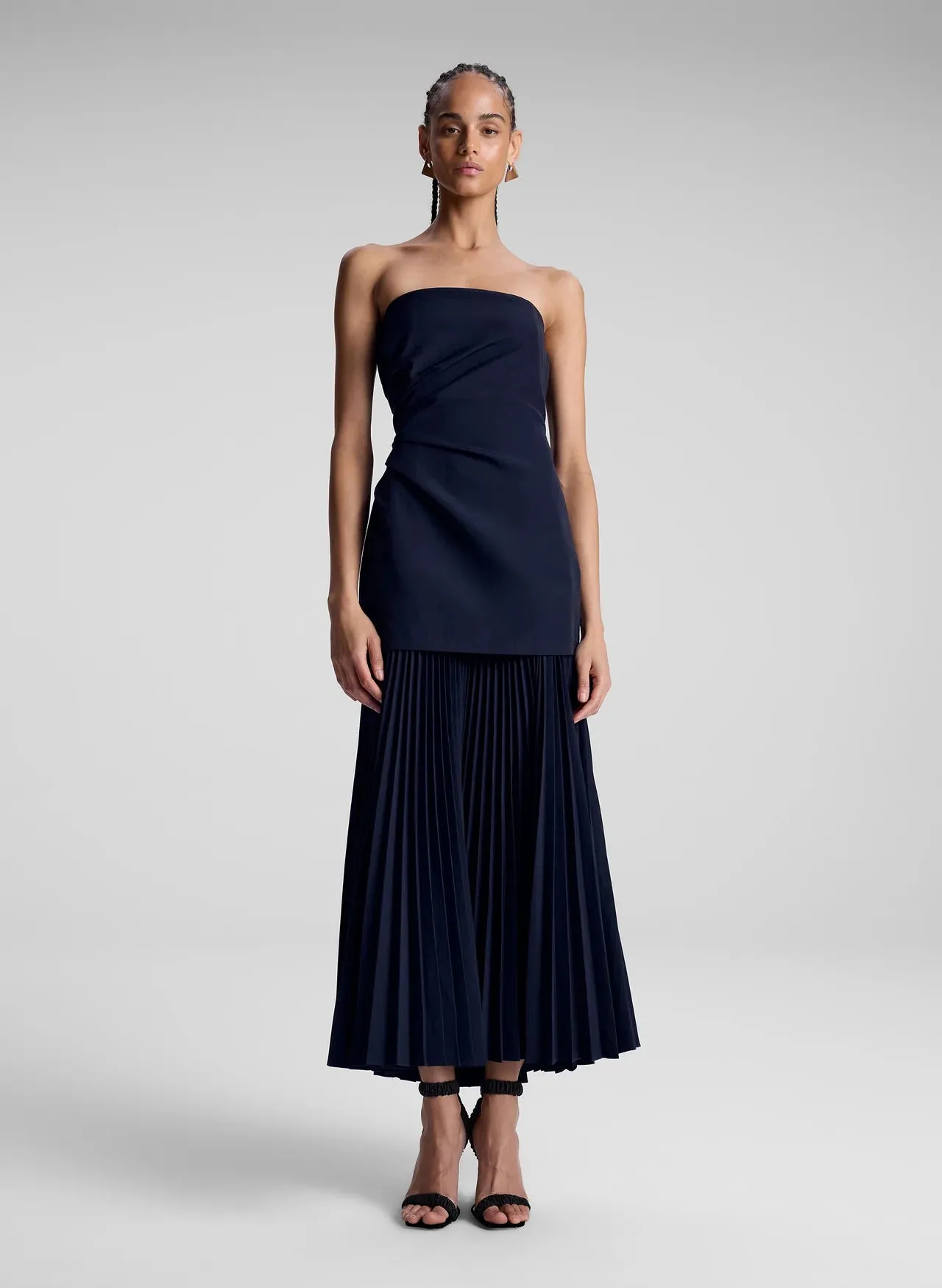 A.L.C - Austin Strapless Pleated Dress - Black sold by Jessie Boutique