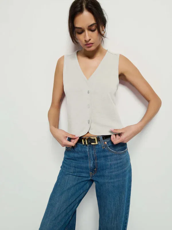 Nation LTD - Vienna Vest - Porcelain sold by Jessie Boutique