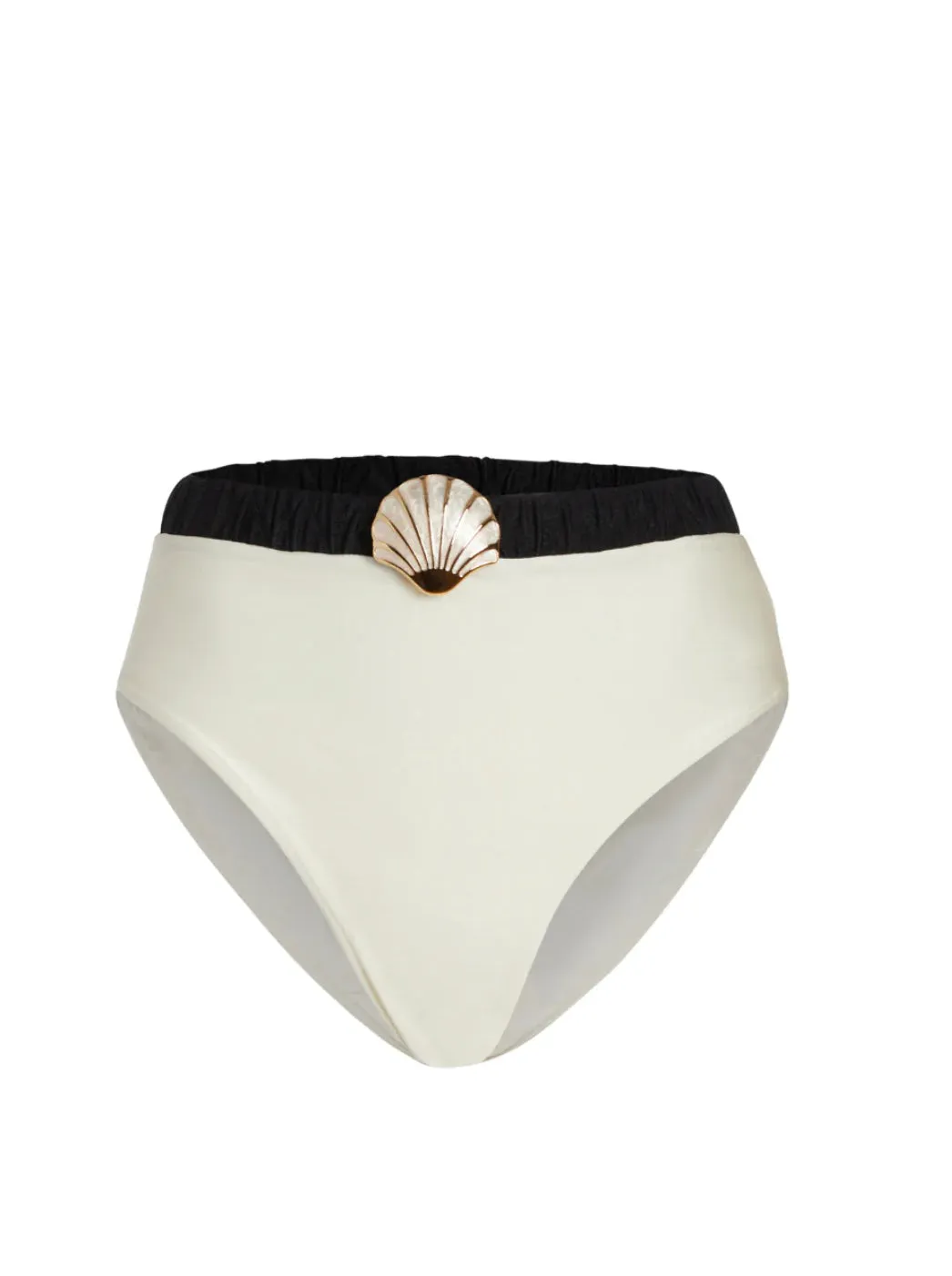 Patbo - Seashell High Cut Bikini Bottom - Black/white sold by Jessie Boutique product image thumbnail 2