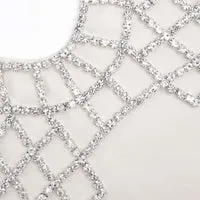 Self-portrait - Satin Diamante Bralette Mini Dress - Cream sold by Jessie Boutique product image thumbnail 5