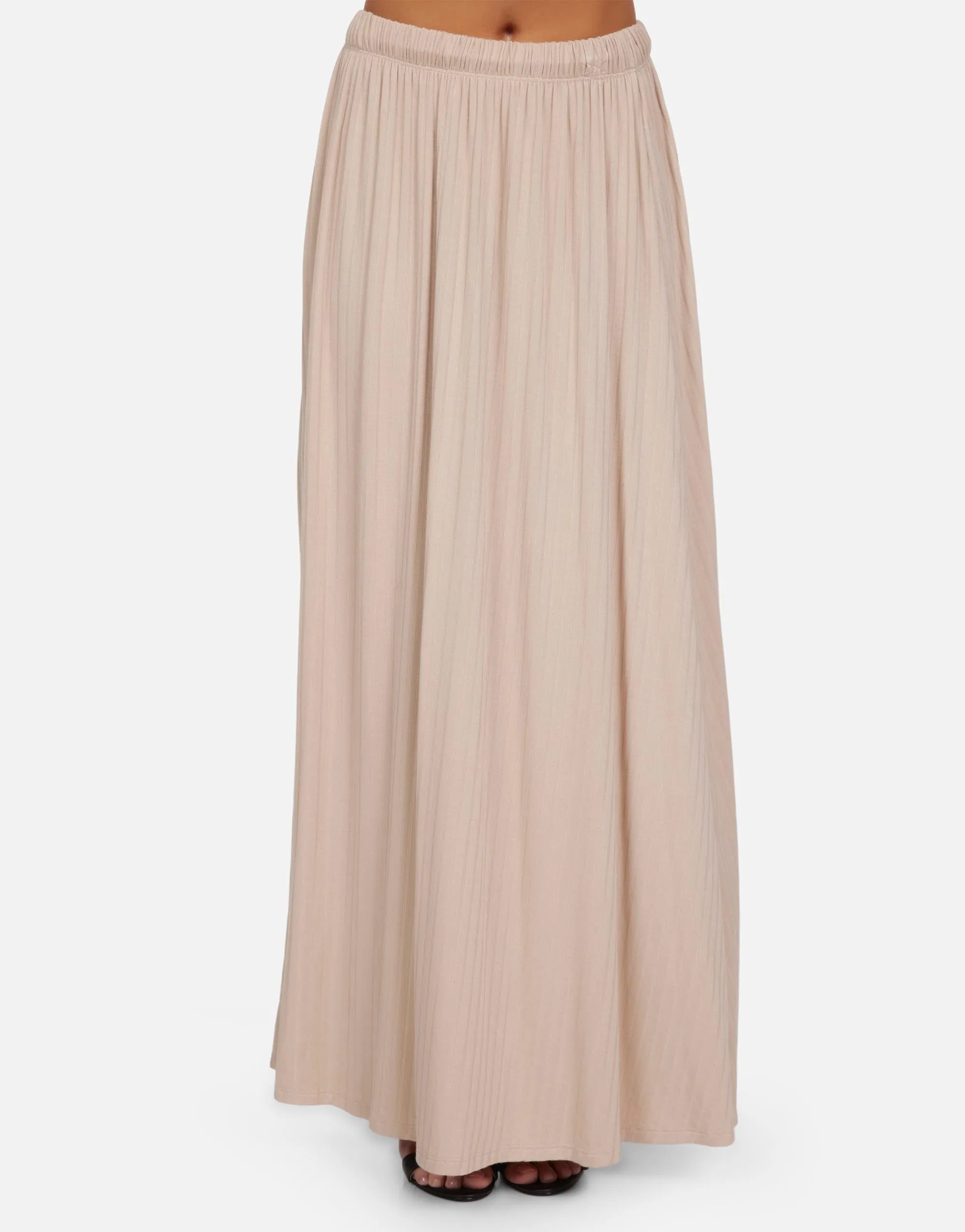 Michael Lauren - Kenno Maxi Skirt - Soft Beige sold by Jessie Boutique