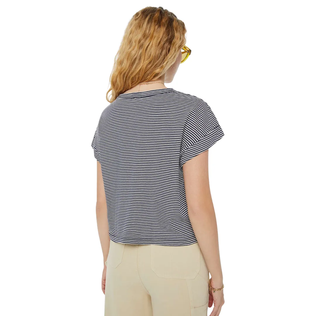 Mother - The Keep On Rolling Pocket Tee - Cream/Navy Stripe sold by Jessie Boutique product image thumbnail 2
