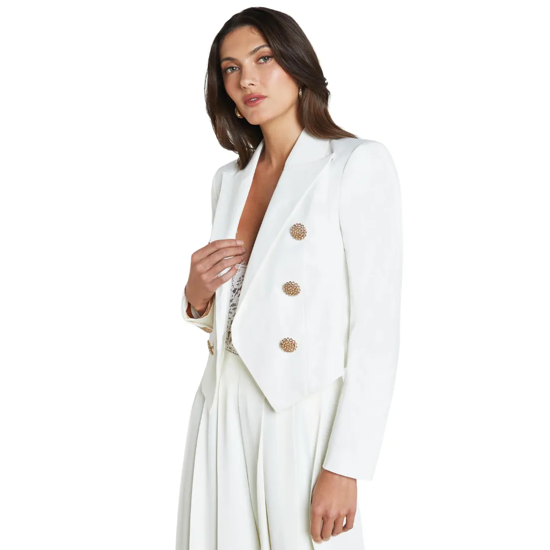 L'agence - Lila Open-Front Blazer - White sold by Jessie Boutique product image thumbnail 4