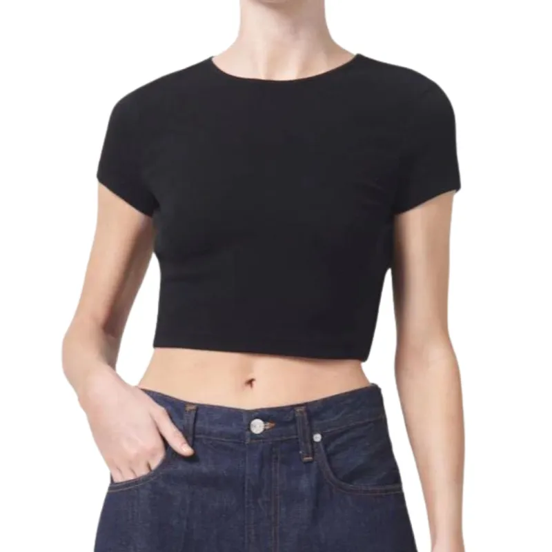 Agolde - Savannah Tee - Black sold by Jessie Boutique