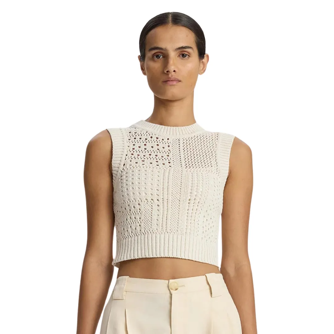 A.L.C - Sawyer Crochet Top - Bone/Cream sold by Jessie Boutique