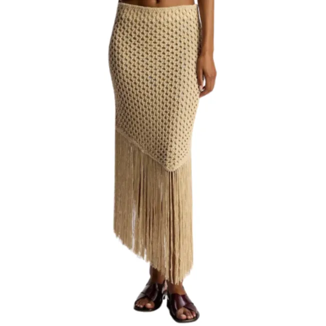 A.L.C - Leona Crochet Fringe Midi Skirt - Pampas sold by Jessie Boutique