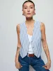 Nation LTD - Maddie Vest - Parisian Blue Stripe sold by Jessie Boutique